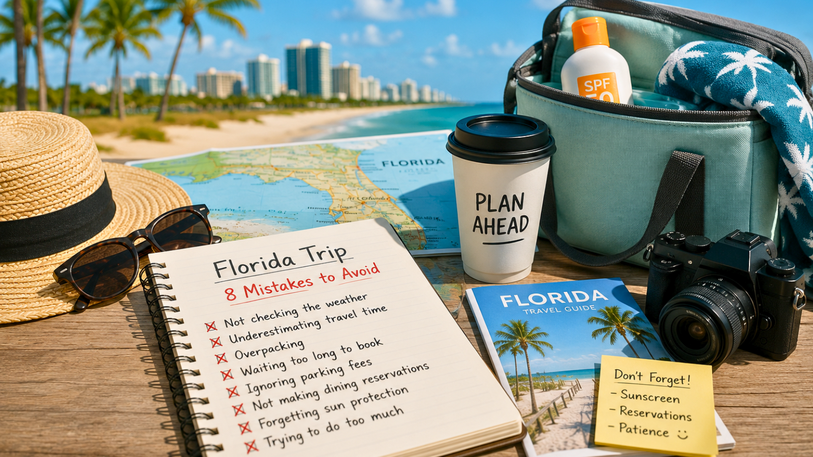 Florida travel planning checklist with essential tips to avoid common vacation mistakes. Florida travel planning checklist with essential tips to avoid common vacation mistakes.
