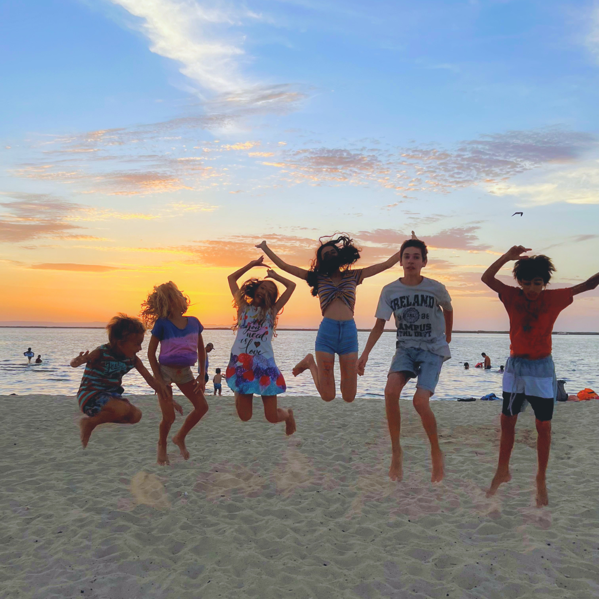 My large family in the beach