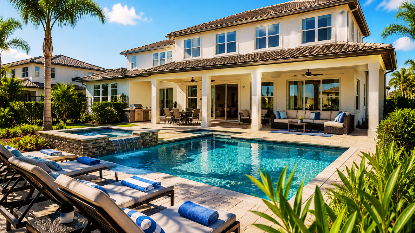 Spacious villa with a pool in Florida