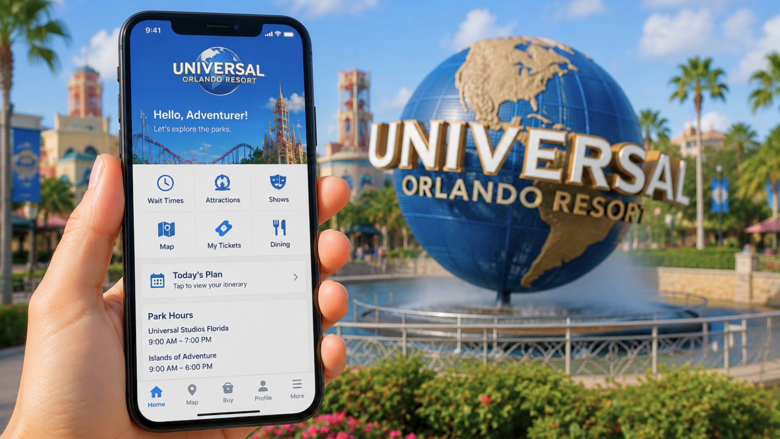 Universal Orlando Resort app for planning your Universal Orlando visit