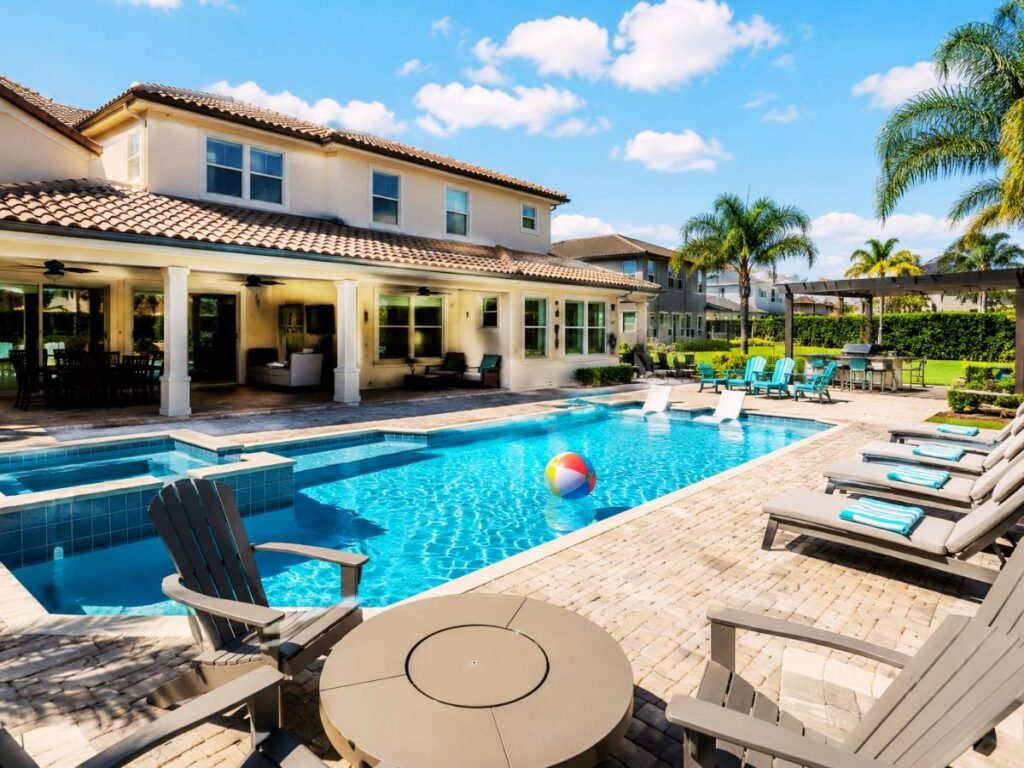Florida vacation rental for a large family to illustrate Florida Vacation Cost for a Family of 7