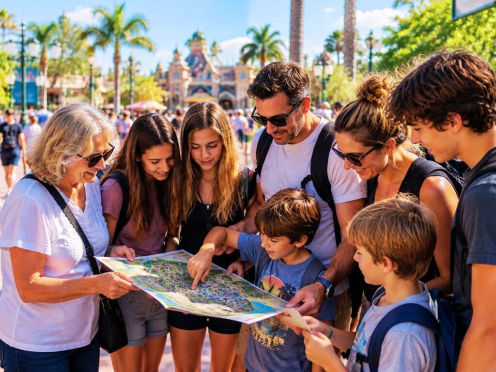 Disney vs Universal for large families planning their theme park day with a multigenerational group